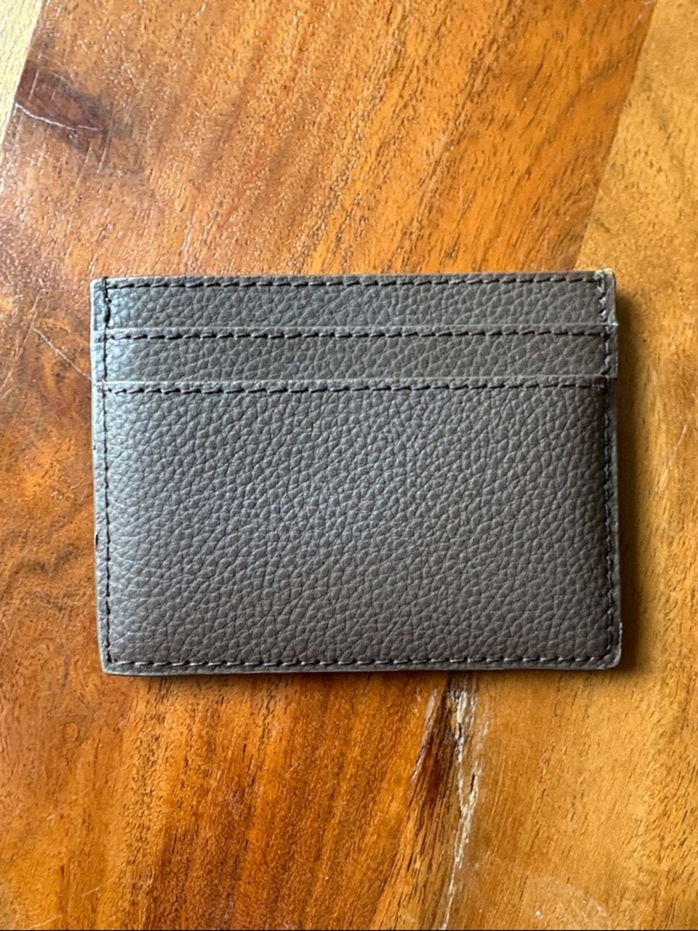 Minimal brown Leather Card Holder - Womens Accessories